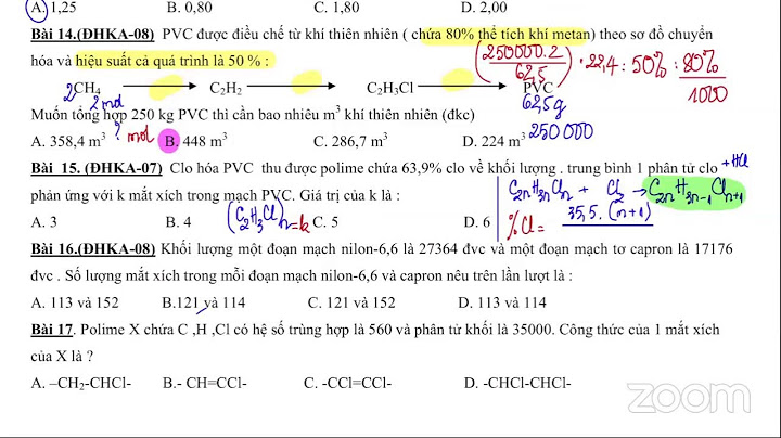 Bài tập trắc nghiệm chương polime có đáp án năm 2024