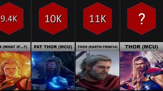 comparison: Thor's version from weakest to strongest