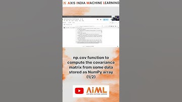 np.cov function to compute the covariance matrix from some data stored as NumPy array #numpy #python