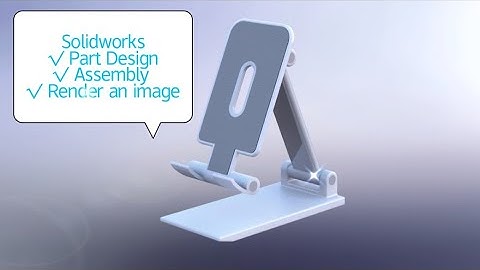 How to Design a Mobile Stand in Solidworks | Rendered CAD Model