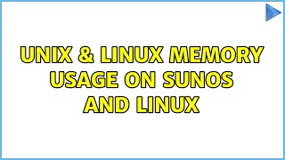 Unix & Linux: Memory usage on SunOS and Linux (3 Solutions!!)