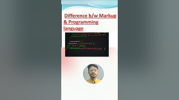 Markup Vs Programming Language || Difference between markup and programming language ||#viralvideo