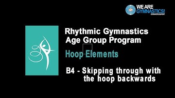 Rhythmic Gymnastics Age Group Program - Hoop Element B4 Skipping through with the hoop backwards