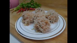 GLUTINOUS RICE MEATBALLS WITH  (珍珠丸子)