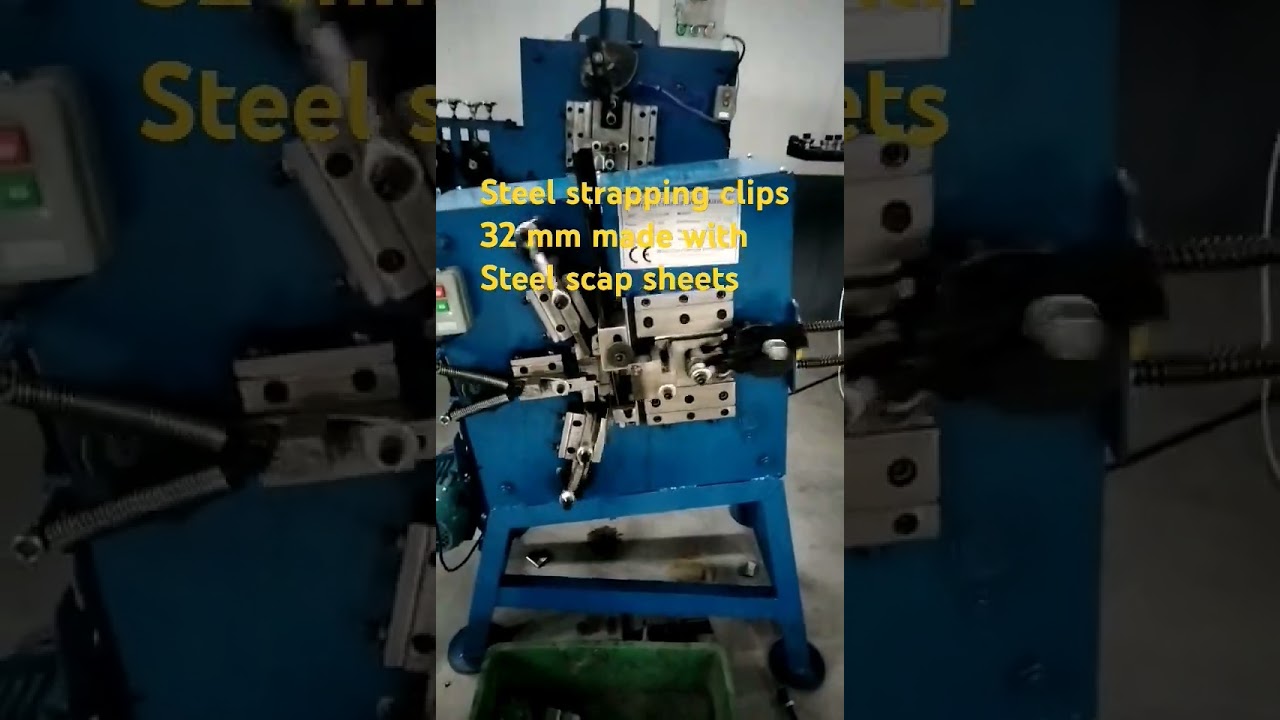 Steel strapping clips 32 mm made with Steel scraps sheets 