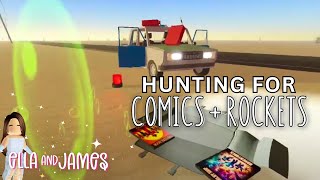 WHAT HAPPENED TO MY ARMS??? DOING a HUNT FOR A ROCKET and COMIC BOOKS! Roblox gameplay