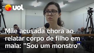 Caso Miguel: Mãe chora em júri ao contar que pôs corpo do filho em mala: 'Sou um monstro'; vídeo