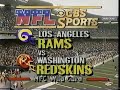 1986 nfl on cbs  rams vs redskins  nfc wild card intro