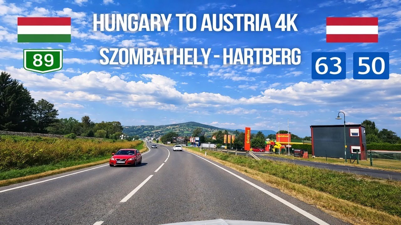 Driving Hungary to Austria from Szombathely to Hartberg