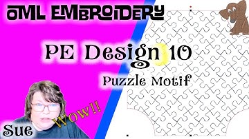 Brother PEDesign 10: Digitizing tutorial PUZZLE MOTIF (OML Embroidery)