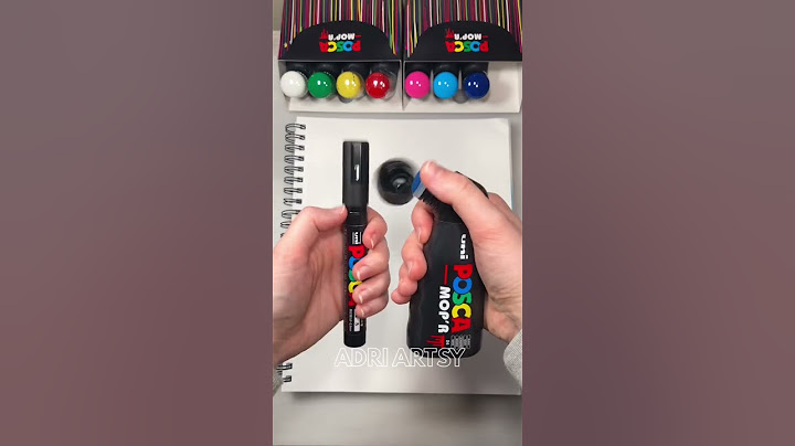 Activating my THICK Black Posca Mop'r Marker and Drawing with it! #shorts