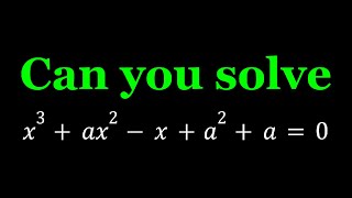 A Cubic Equation with Parameters| Challenging math #3