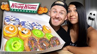 WE ATE THE LIMITED EDITION HALLOWEEN DOUGHNUTS AT KRISPY KREME!