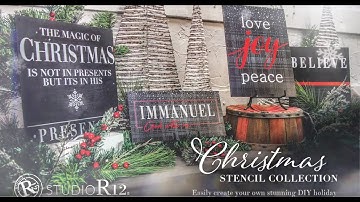 Christmas Stencil Collection 2 by StudioR12 - Easily Paint DIY Christmas Signs