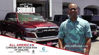 Make This The Summer Event at All American Chrysler Jeep Dodge Ram of Midland!
