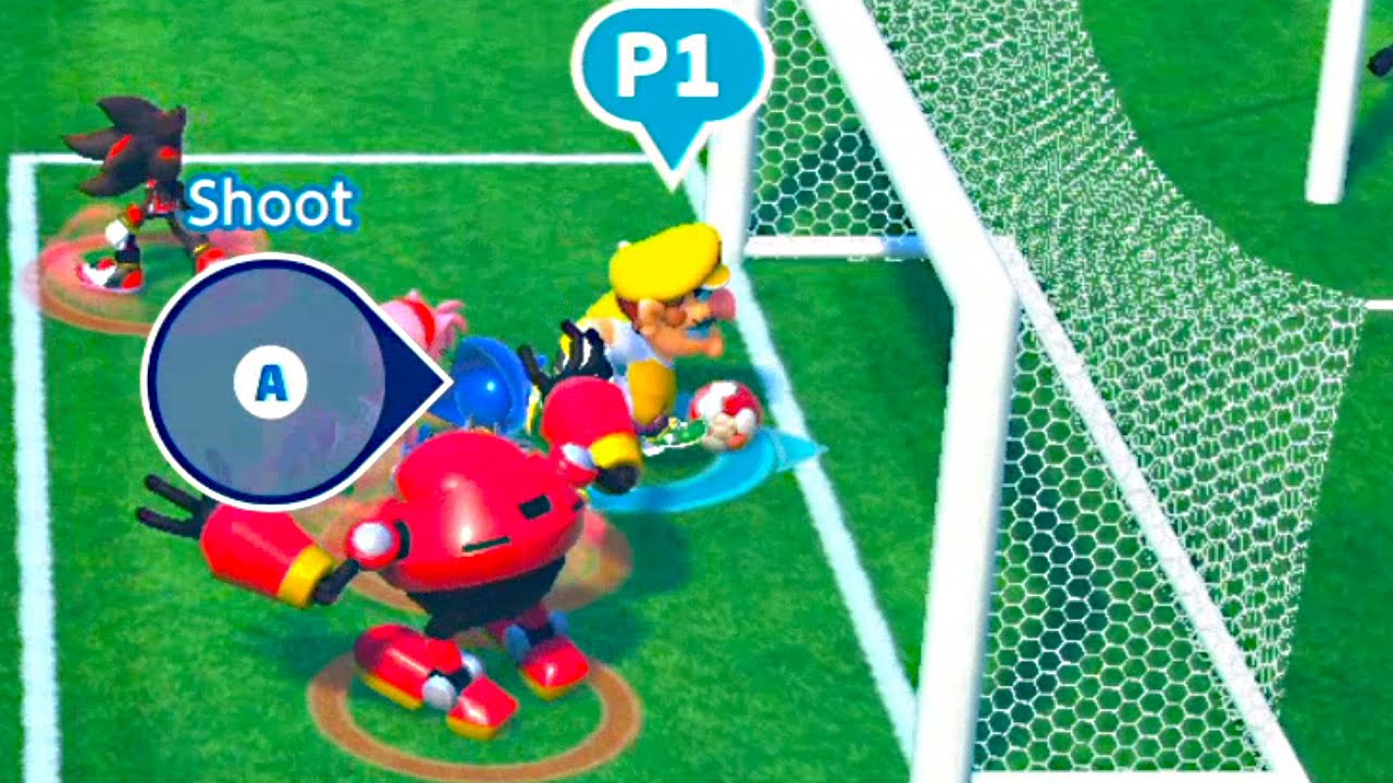 Mario and Sonic at the Tokyo 2020 Olympic Games Football Team Wario vs Team Shadow , Amy
