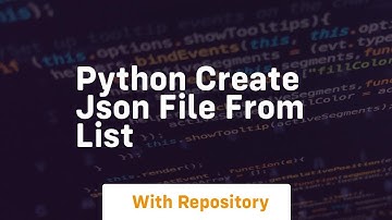 python create json file from list