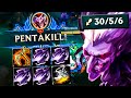 *2 PENTAKILL* SHACO JUNGLE COM O META DE 4 CAPAS DE AGILIDADE! ABSURDO! 30 KILLS