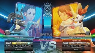 Pokken Tournament: Lucario (Me) vs. Braixen (CaptainD64) Pokken Tournament: Lucario (Me) vs. Braixen (CaptainD64)