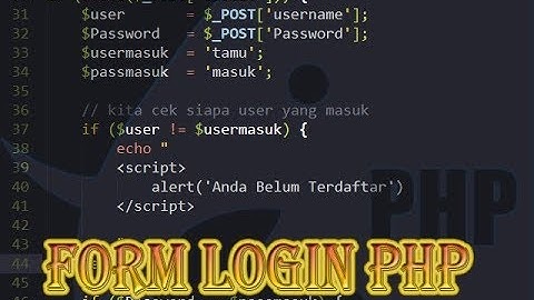 Tutorial Membuat Form Login Sederhana Dengan PHP # PHP Dasar PEMULA