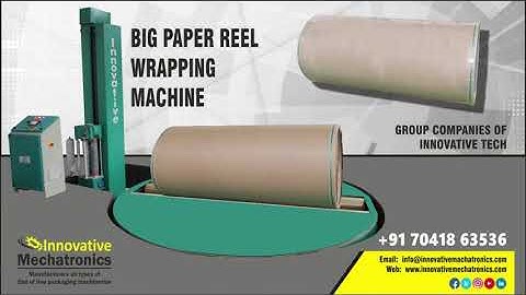 Big paper reel stretch wrapping machine | heavy roll packing machine