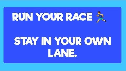 Run Your Race Stay In Your Own Lane:) #motivationalwednesdays. ❤