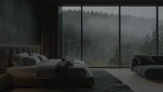 Meditate And Heal On A Rainy Day At A Luxury Apartment In The Forest | Rain Sounds For Sleeping