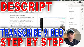 ✅  How To Transcribe Video With Descript🔴