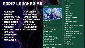 SC BOT WA TERBARU 2025 | LAUCHER MD TAMPILAN SIMPLE | PANEL MENU |  STORE MENU | SC MD TERBARU