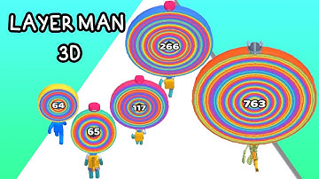 LAYER MAN 3D - ASMR Gameplay iOS,Android Walkthrough Pro Game Mobile (Level Up Big Head Man Run)