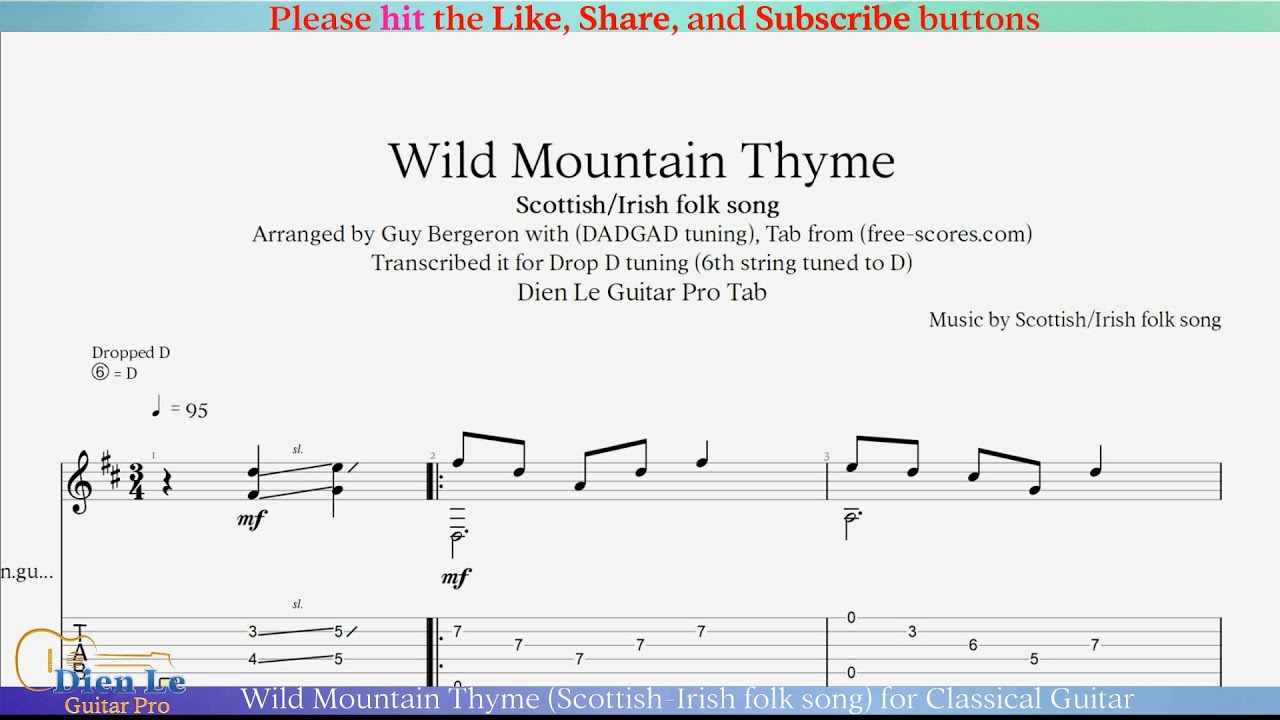 lyrics of wild mountain thyme