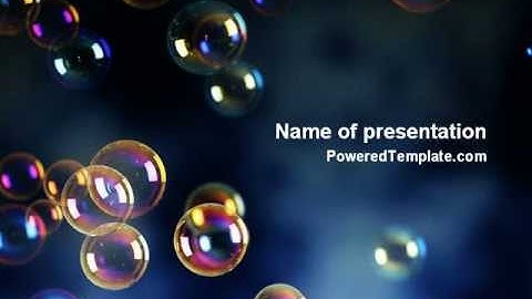 Soap Bubbles PowerPoint Template by PoweredTemplate.com