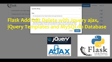 Flask Add Edit Delete with Jquery ajax, jQuery Templates and MySQLdb Database