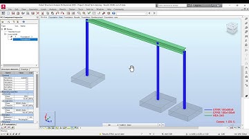 🟢 Full Tutorial: Design of a 2-Span Steel Frame with Pad Foundation in Autodesk Robot 🟠