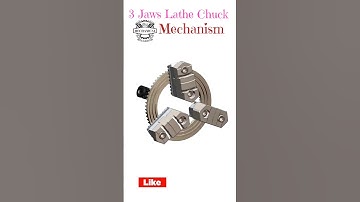 3 Jaws Lathe Chuck Mechanism #automobile #mechanical #3d #machine #art #animation #mechanicaldesign
