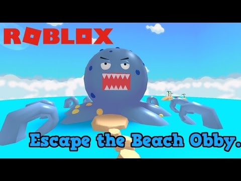 Eaten By A Octopus Escape The Beach Obby Youtube - going to the beach in roblox escape the beach obby gamer chad