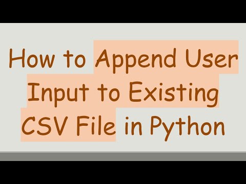 How to Append