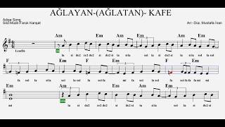 AĞLATAN(Ağlayan)KAFE--Em-(Play Along)-Adiga(адыгэ)Music-:Accordeon(Pshıne),Recorder,Flute,Guitar. Resimi