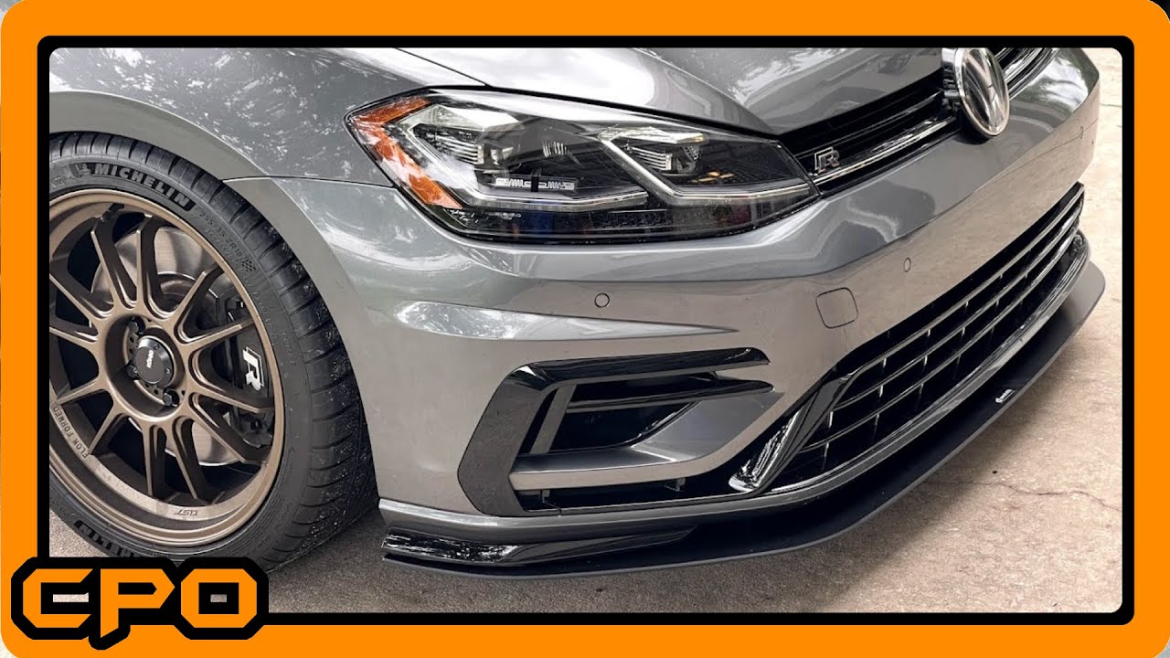 Easier than I expected!  Aerofabb Front Splitter V2 Street Edition Install - 2019 Golf R