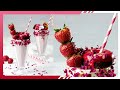 Homemade strawberry milkshakes recipes  summer drinks shorts