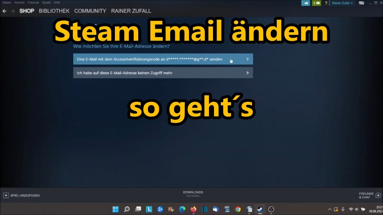 Steam Email ndern So Die E Mail Adresse Im Steam Account Umstellen