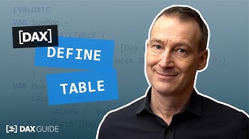 DEFINE TABLE - DAX Guide