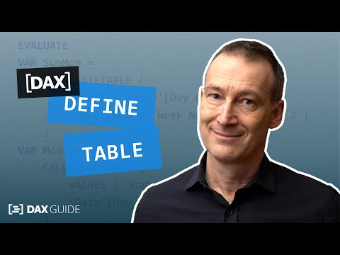 DEFINE TABLE - DAX Guide
