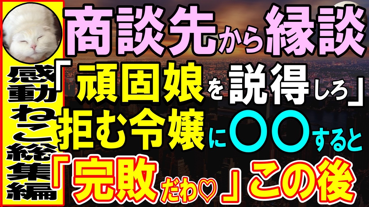 【感動する話】俺に社長「ウチの頑固娘と見合いしろ」→俺にメリットがあると言われるも、当日、現れた令嬢を見て絶句！実は彼女は憧れの人物で…【いい話・泣ける話・朗読】