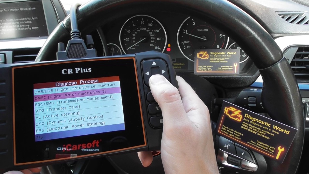 BMW F30 F31 ABS Traction Diagnose Reset Guide CR Plus YouTube