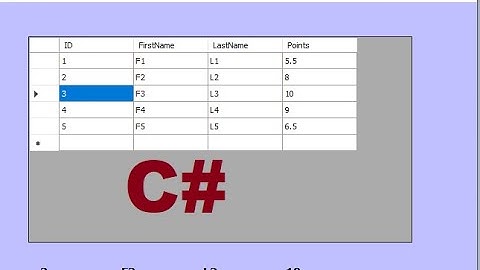 C# tutorial: datagridview get cell value from selected row in C#