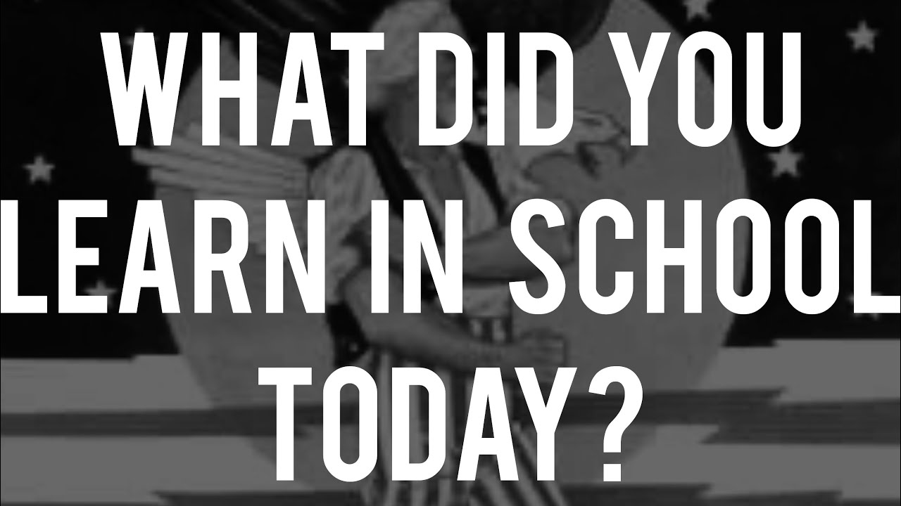 What Did You Learn in School Today? YouTube