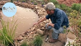 Burke's Backyard, How To Build a Natural Looking Pond. Billabong Garden Makeover