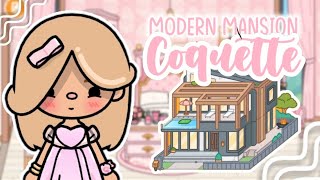 Pink Coquette Modern Mansion💗✨️ [aesthetic house design] Toca Life World🌏