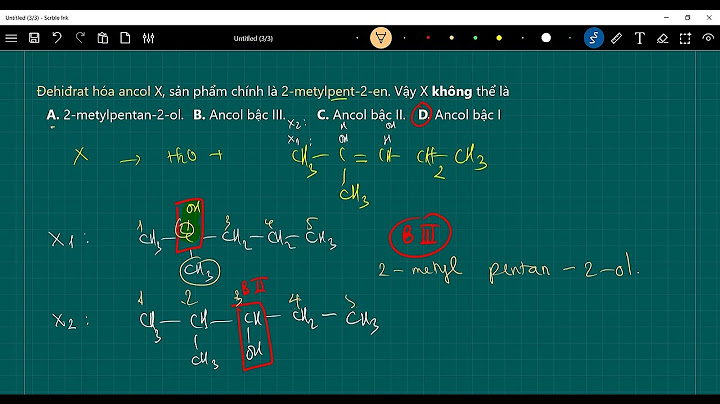 Có bao nhiêu chất điều chế ra 4-metylpentan-2-ol